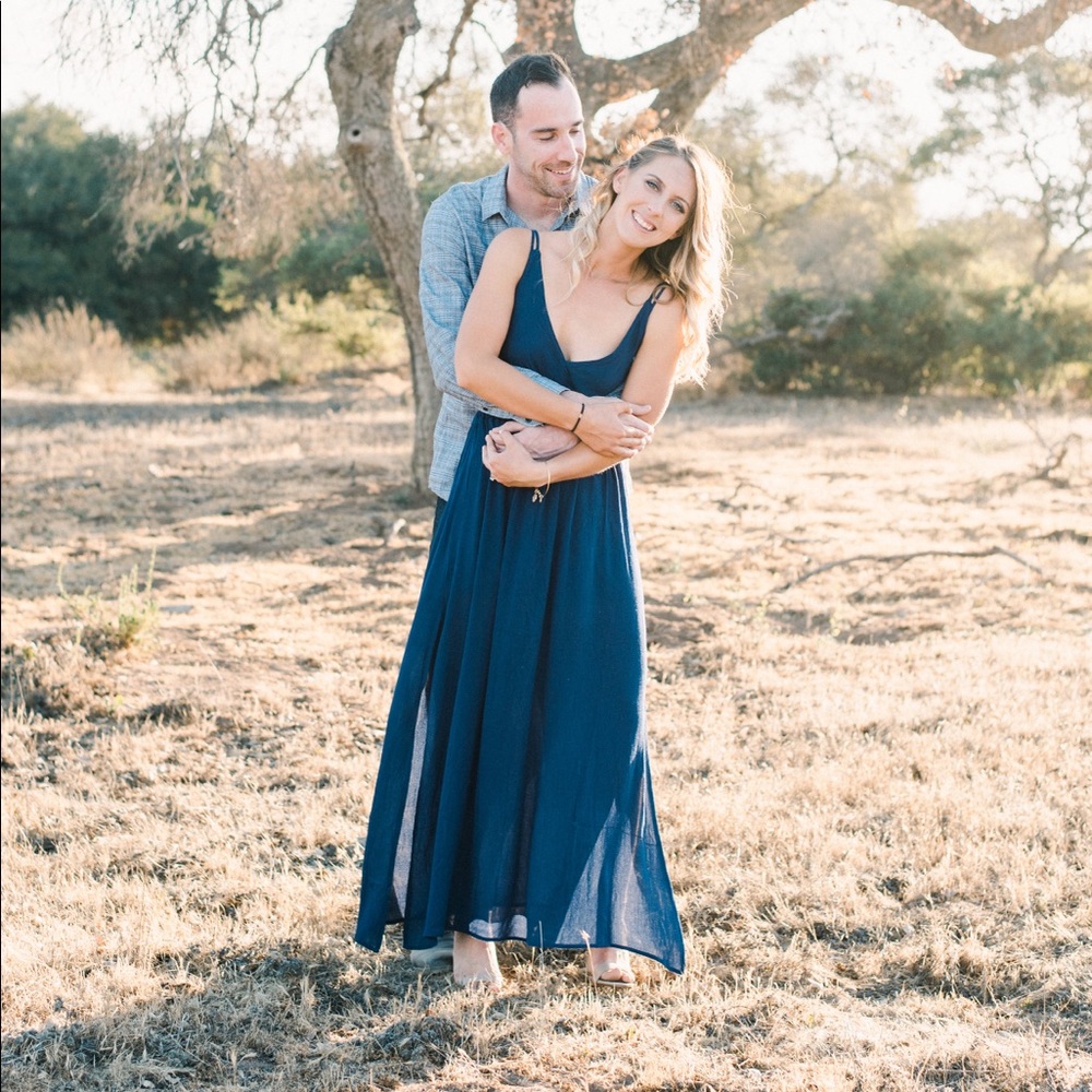 Lulu’s Lost in Paradise Navy Blue Maxi Dress